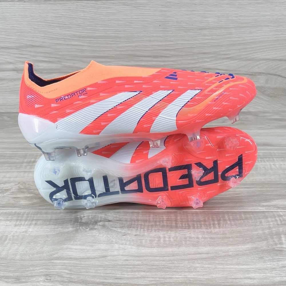 Adidas Predator Elite Laceless FG Cleats JI1076 Mens 8.5 coral blaze pack New